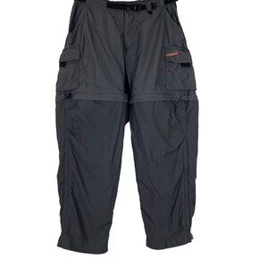 REI Co-Op 8P Convertible Hem Buckle Belt Gray Cargo Hiking Pants